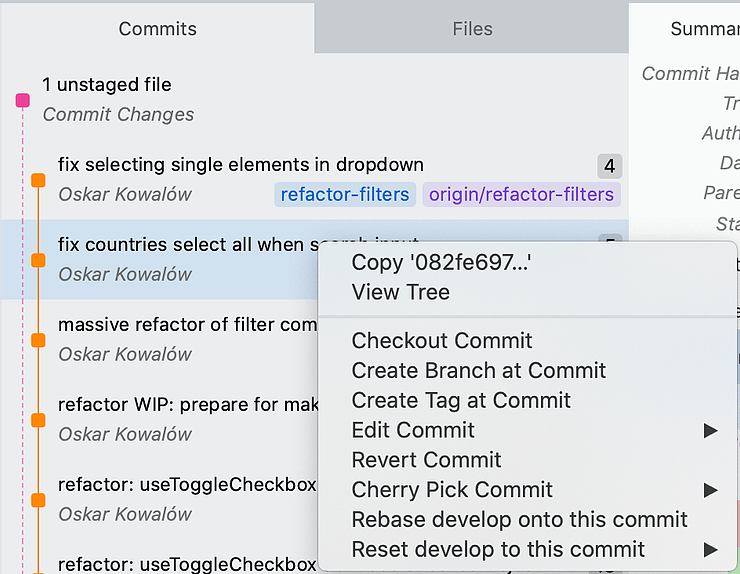 Sublime Merge commit details
